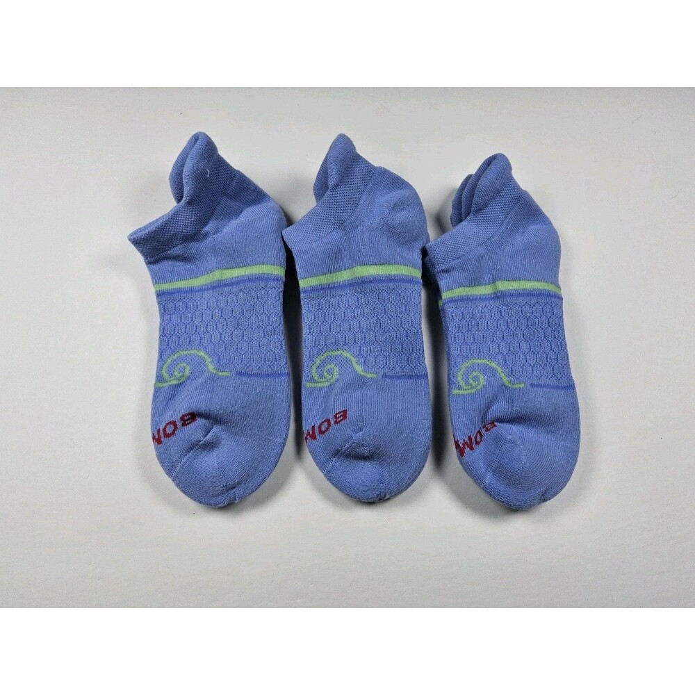 Bombas Wave Pattern Athletic Ankle Socks Lot Of 3 Pairs Size M